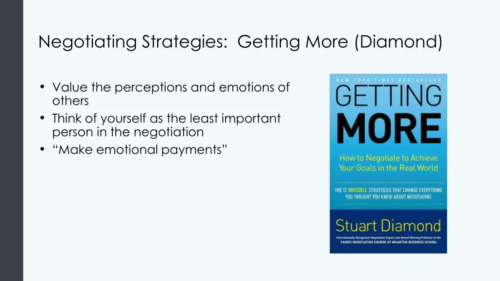 negotiating strategies getting more diamond