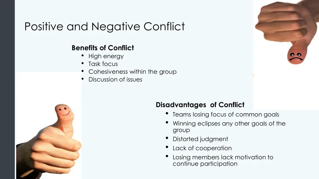 positive and negative conflict