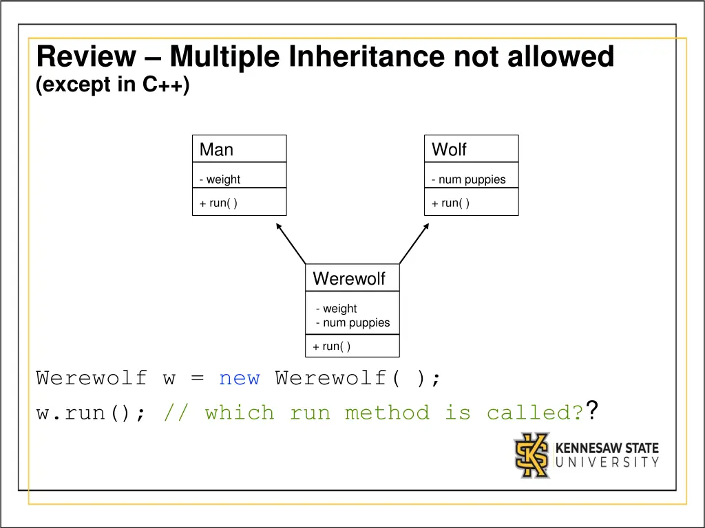 review multiple inheritance not allowed except