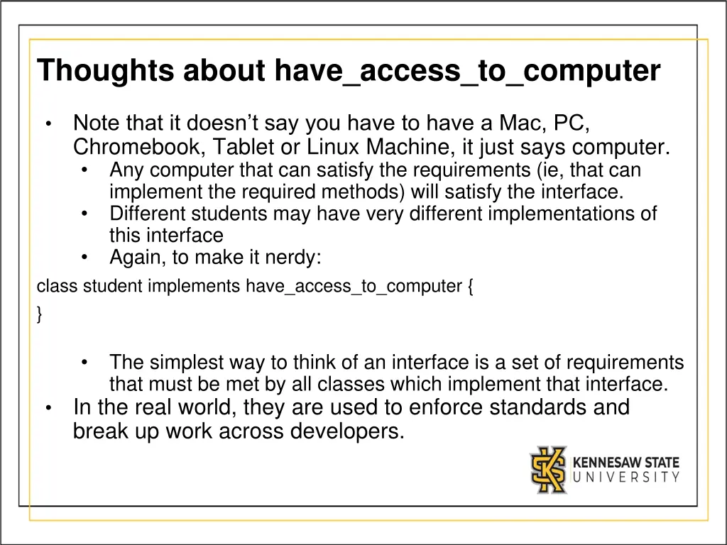 thoughts about have access to computer