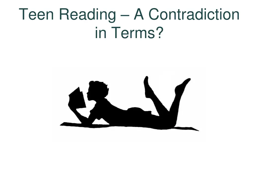 teen reading a contradiction in terms