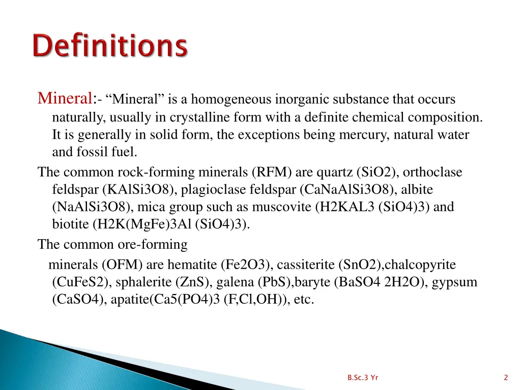 mineral mineral is a homogeneous inorganic