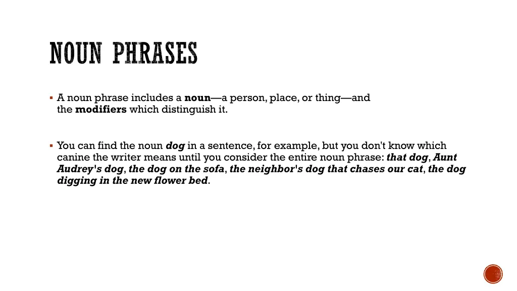 noun phrases