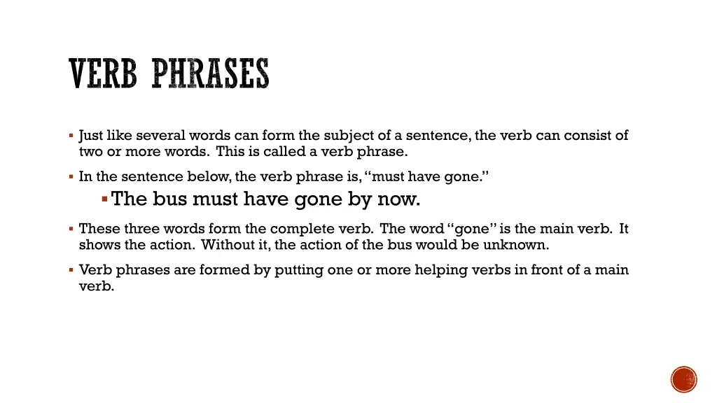 verb phrases