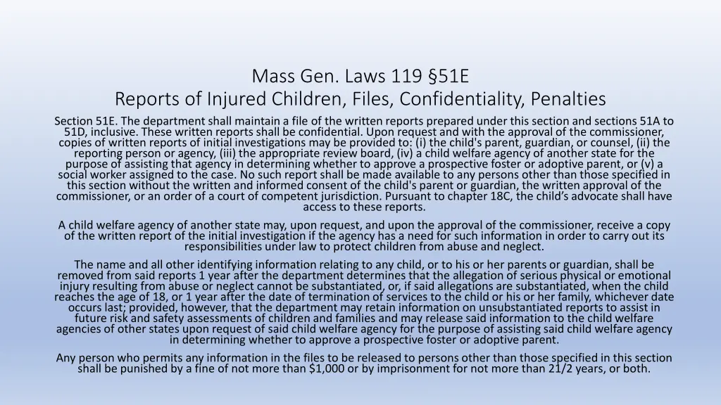 mass gen laws 119 51e