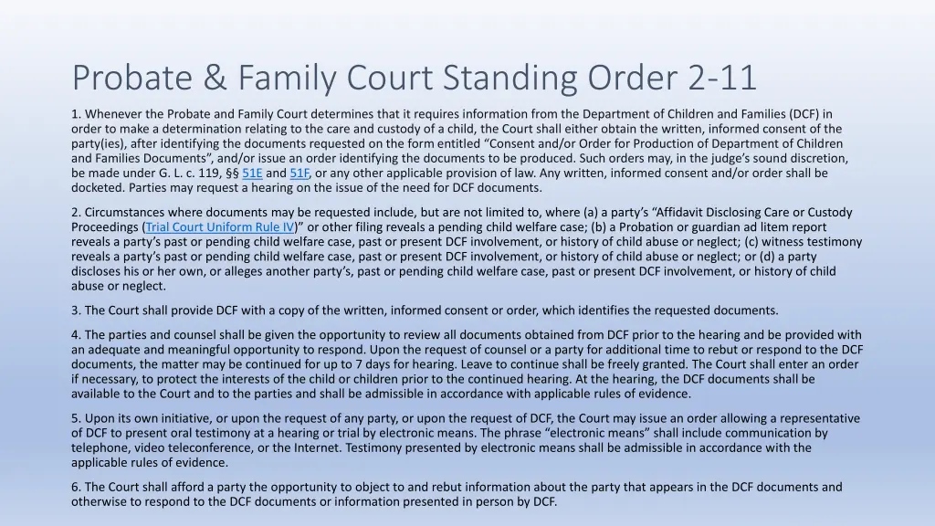 probate family court standing order 2 11