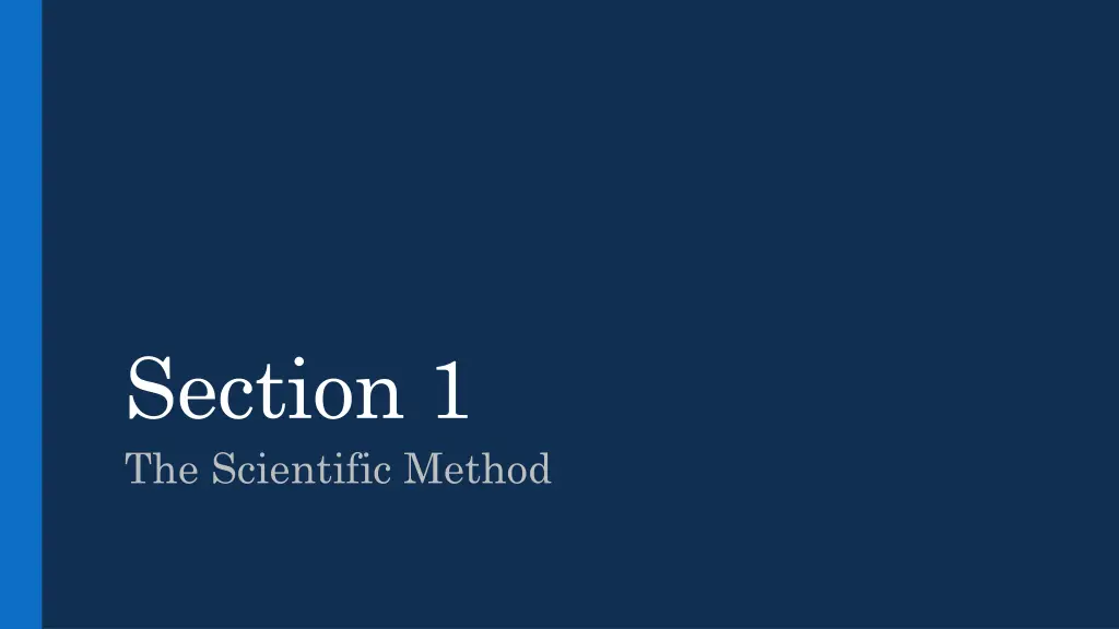 section 1 the scientific method