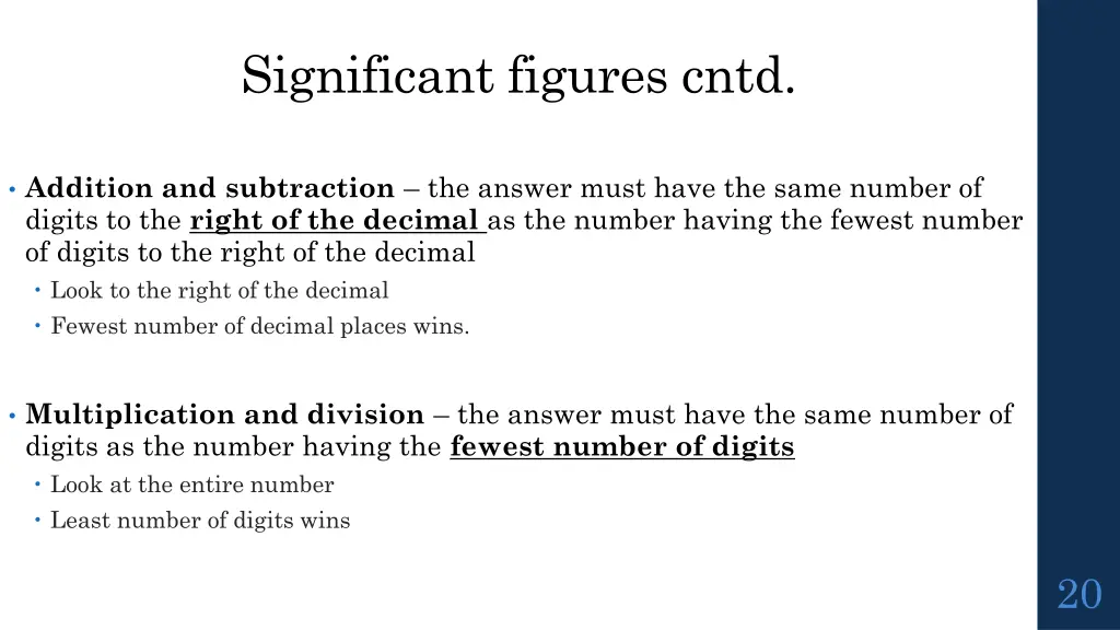 significant figures cntd