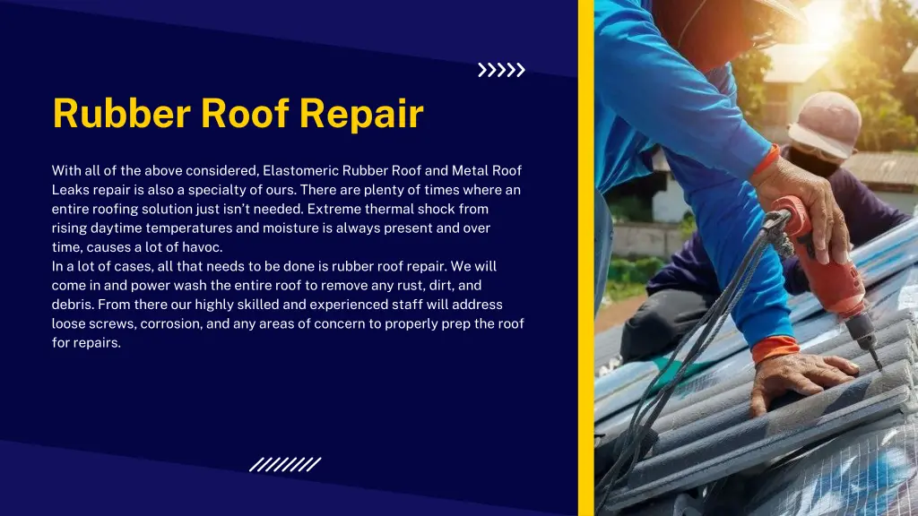 rubber roof repair