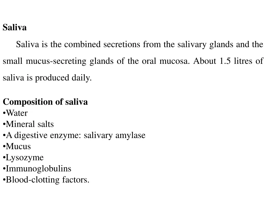 saliva