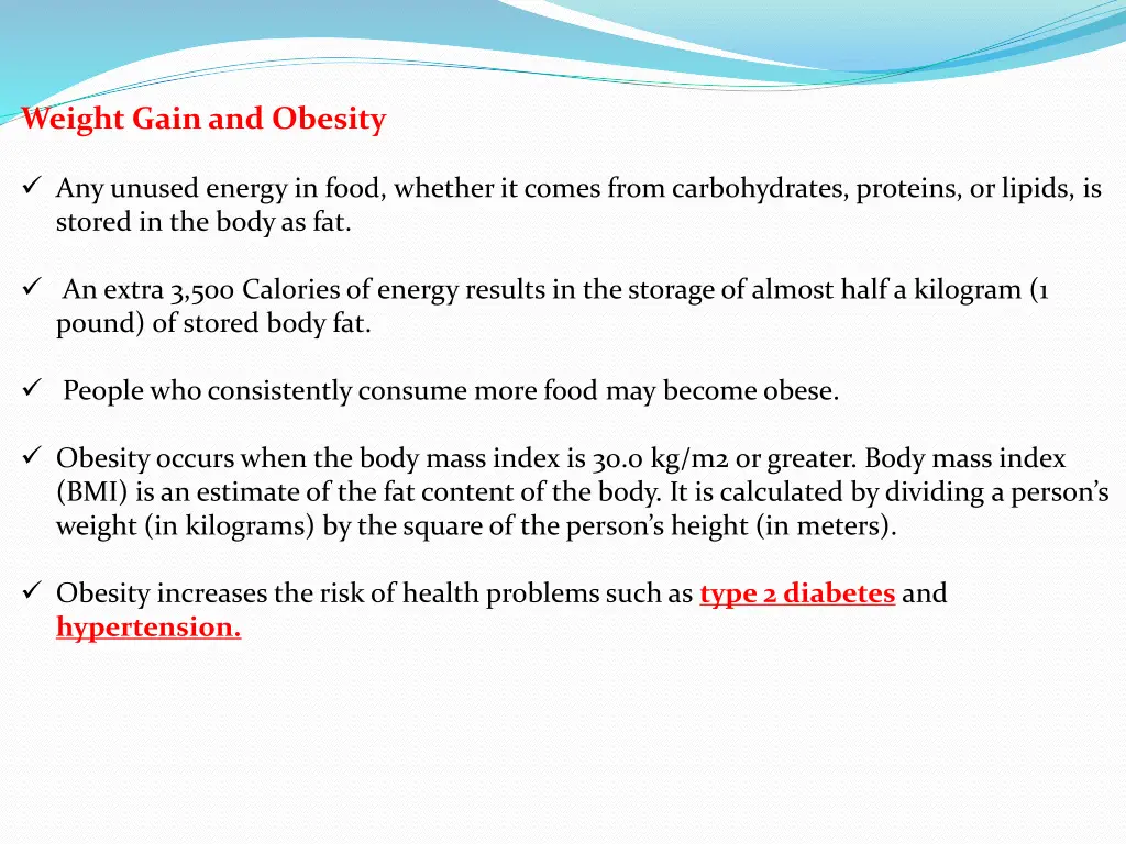 weight gain and obesity