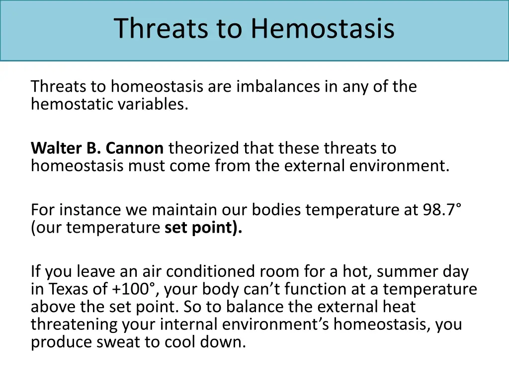 threats to hemostasis