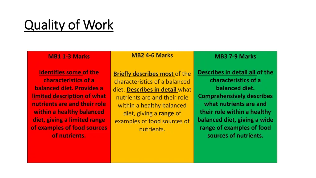 quality of work quality of work