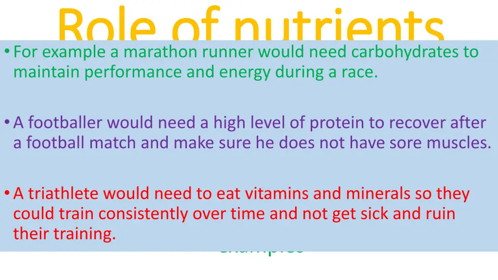 role of nutrients role of nutrients carbohydrates