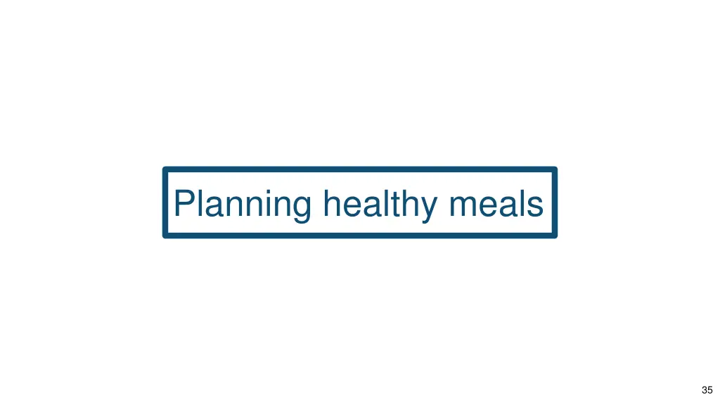 planning healthy meals