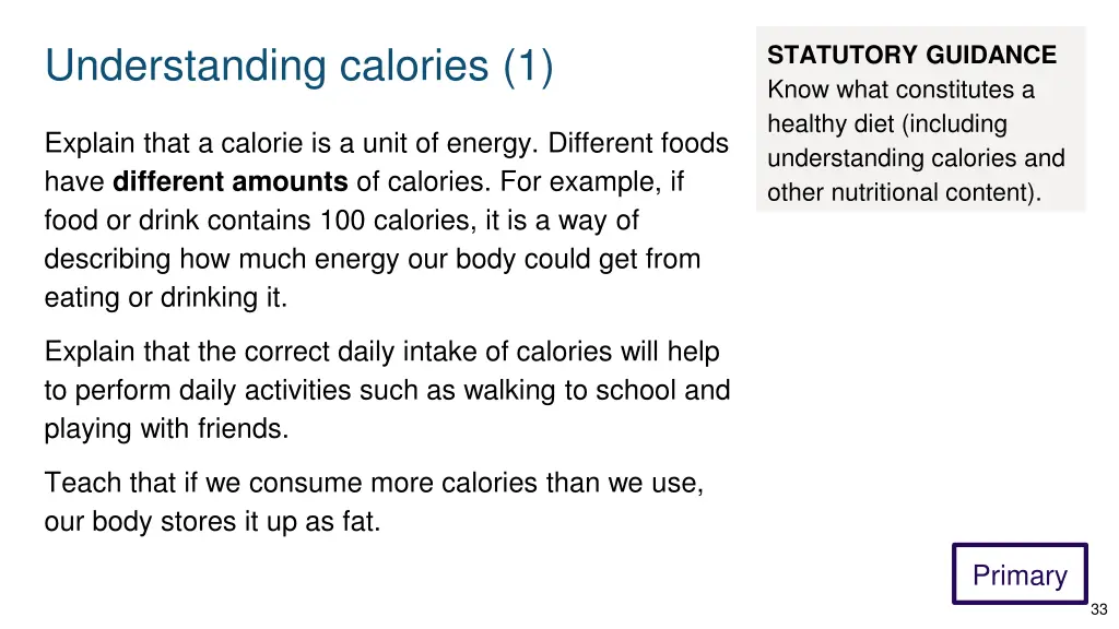 understanding calories 1