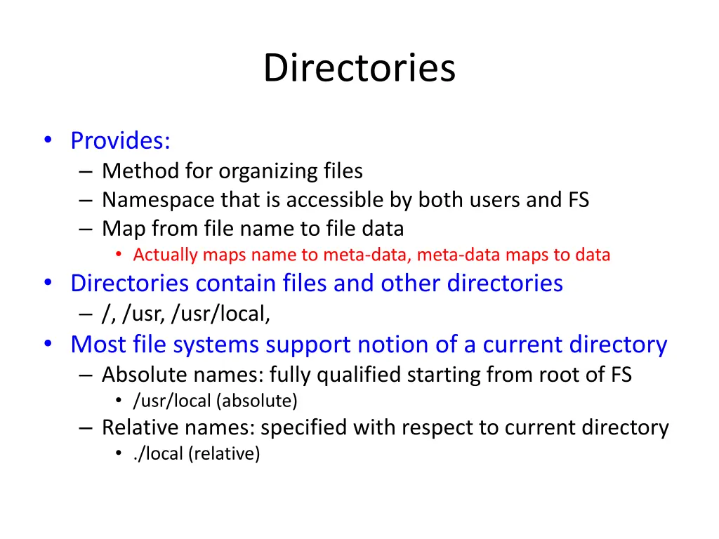 directories