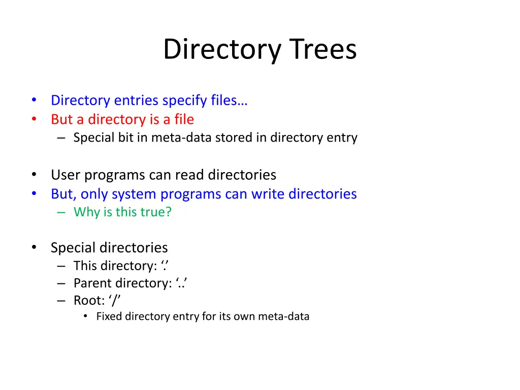 directory trees