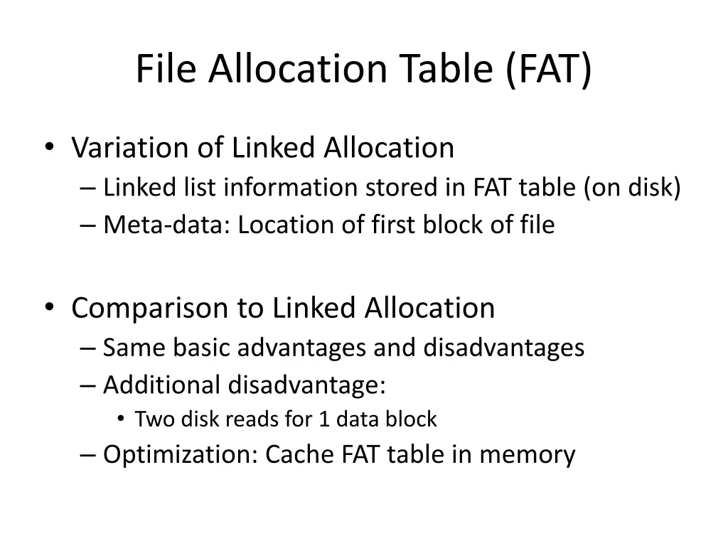 file allocation table fat