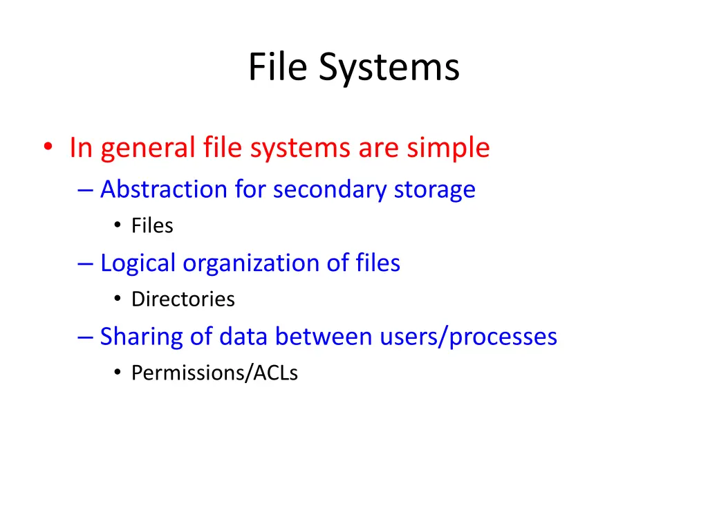 file systems