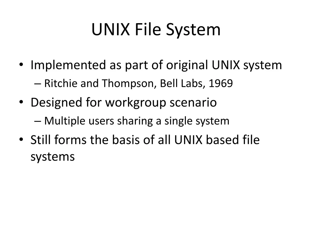 unix file system