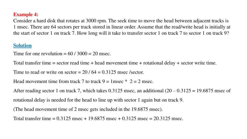 example 4 consider a hard disk that rotates