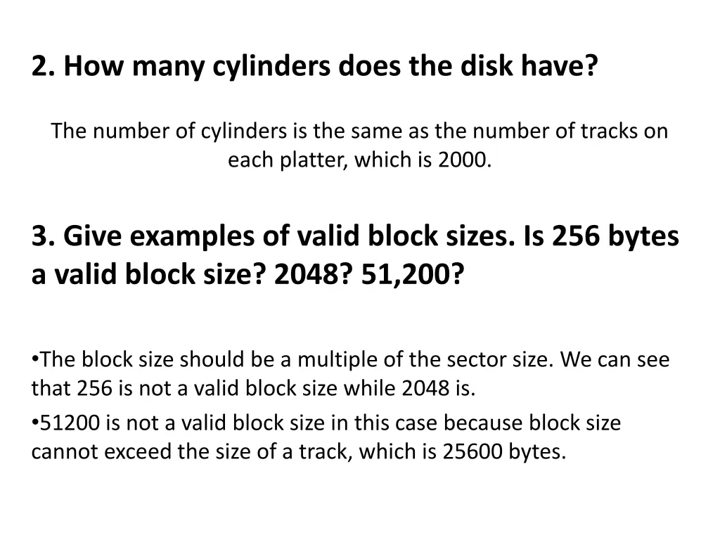 2 how many cylinders does the disk have