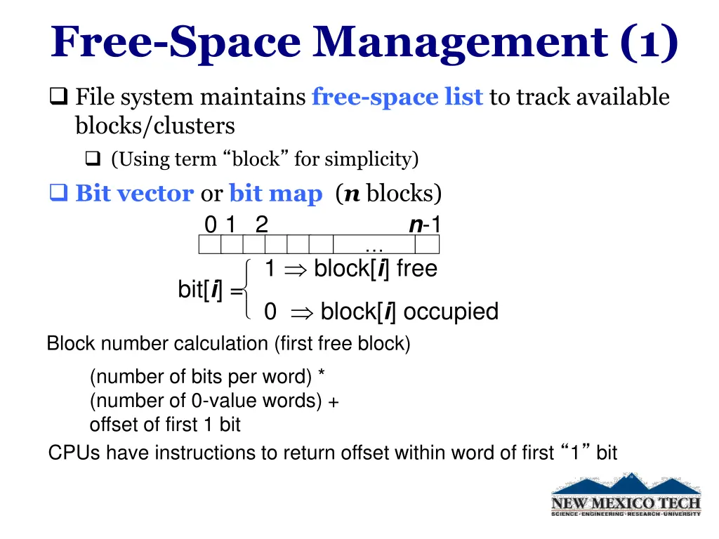 free space management 1