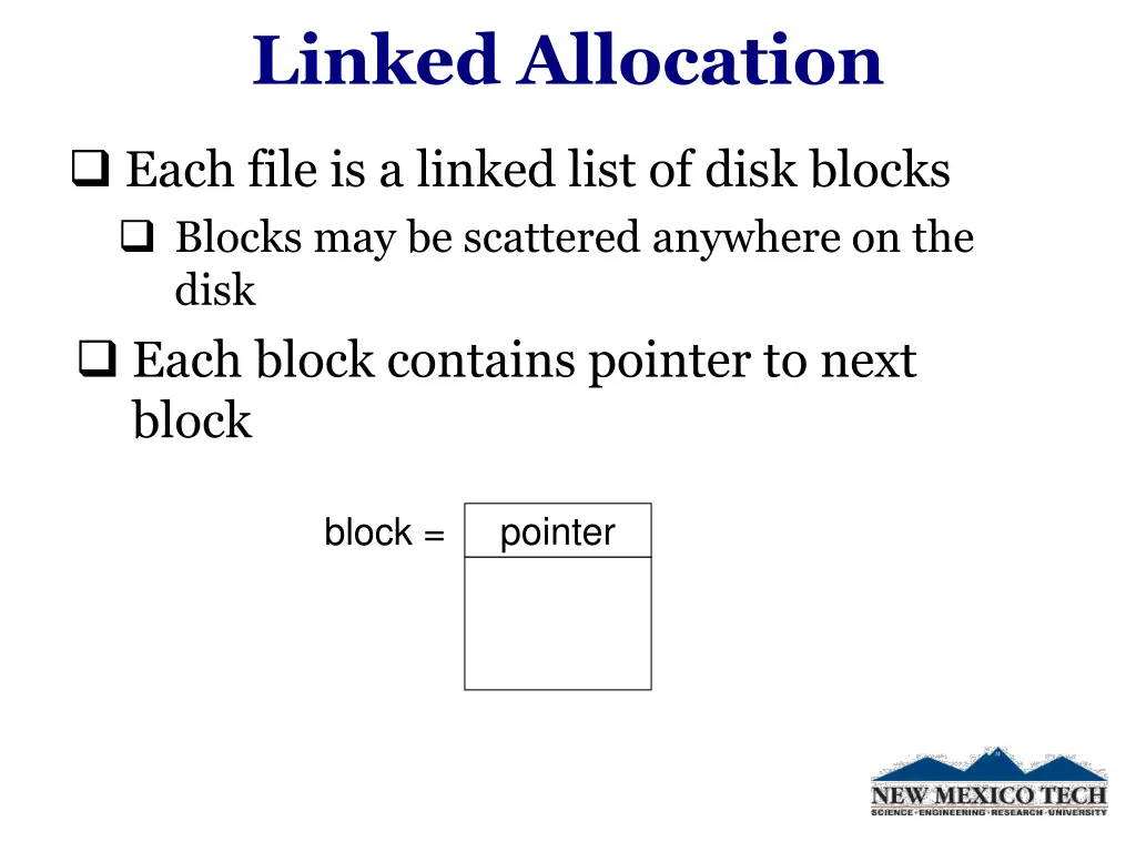 linked allocation