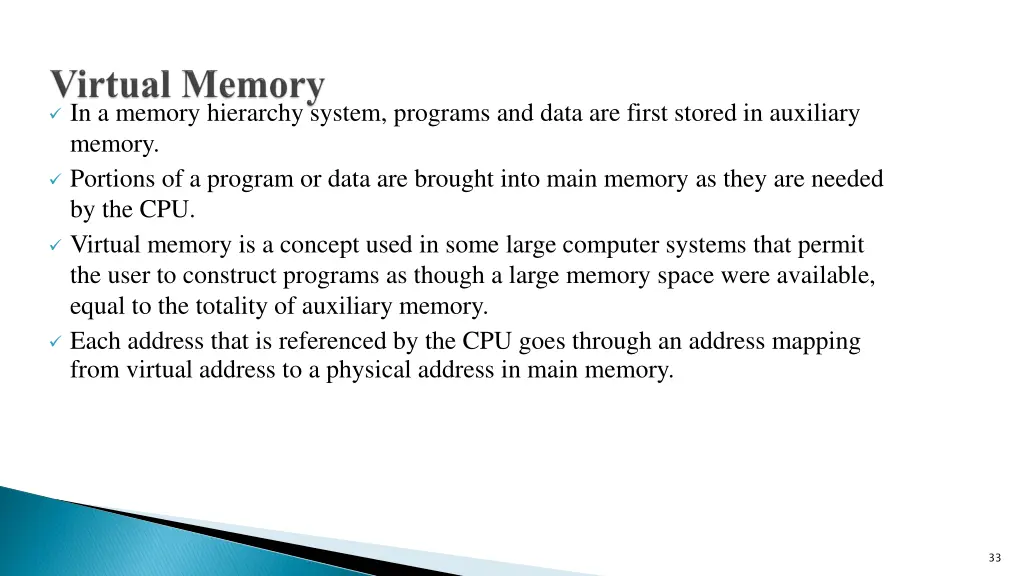 in a memory hierarchy system programs and data