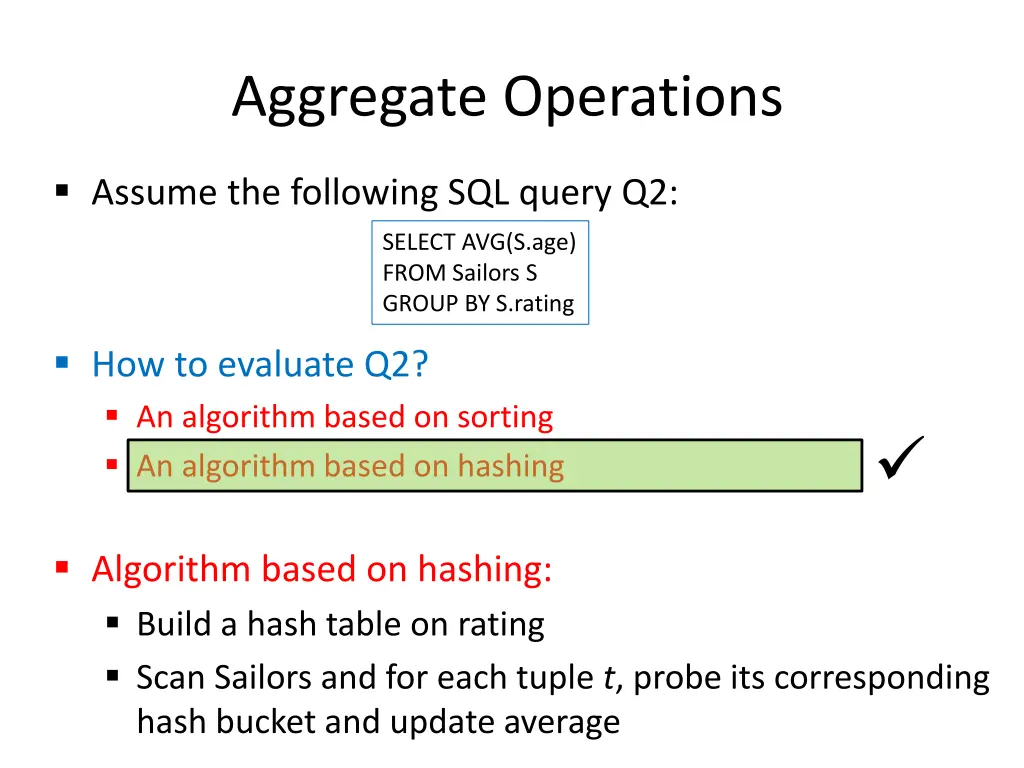 aggregate operations 2