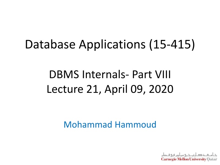 database applications 15 415