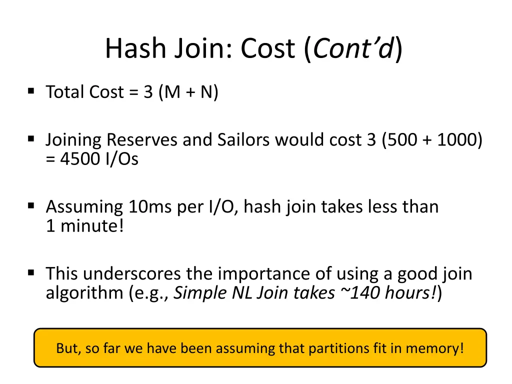 hash join cost cont d