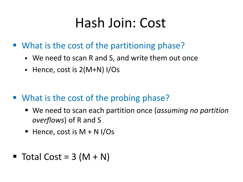 hash join cost