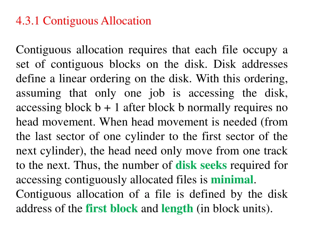 4 3 1 contiguous allocation