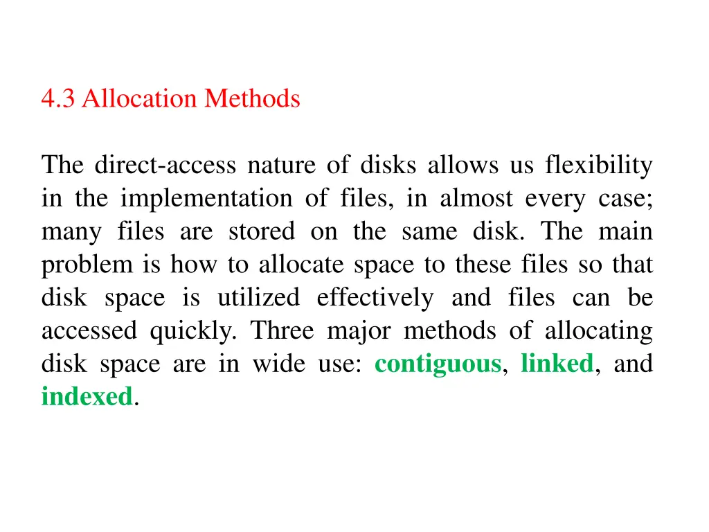 4 3 allocation methods