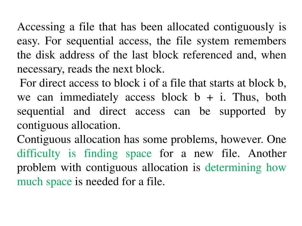 accessing a file that has been allocated