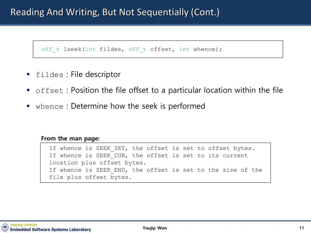 reading and writing but not sequentially cont