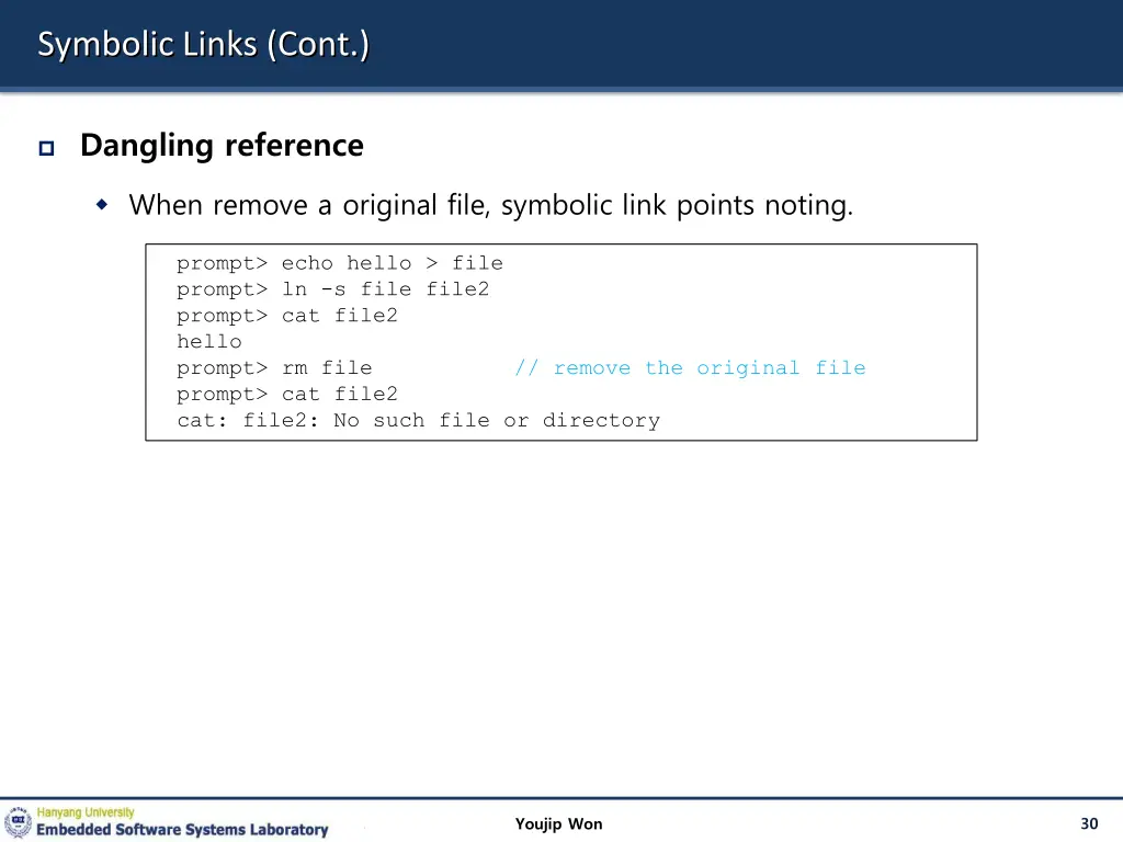 symbolic links cont 2