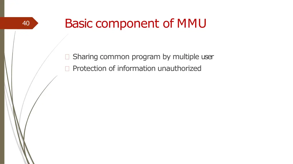 basic component of mmu