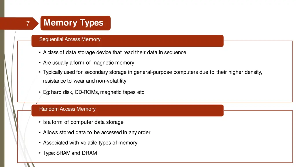 memory types