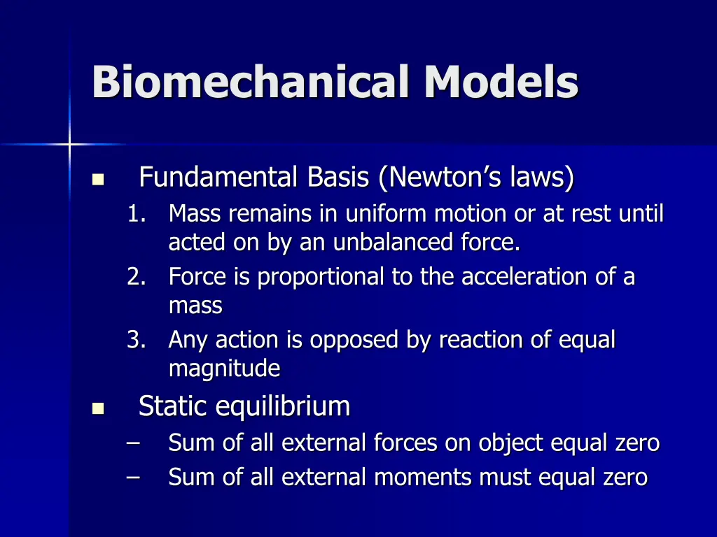 biomechanical models