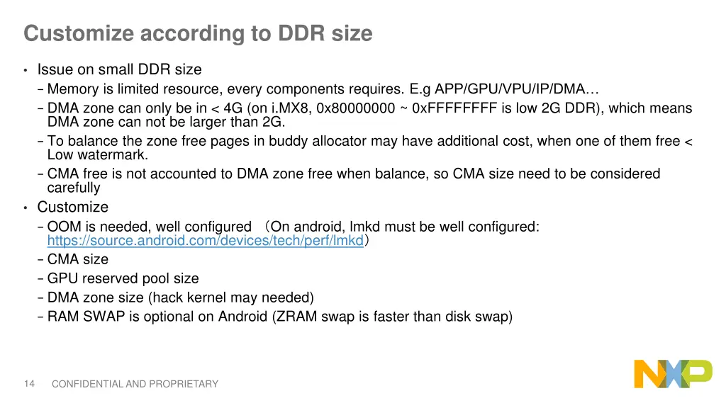 customize according to ddr size