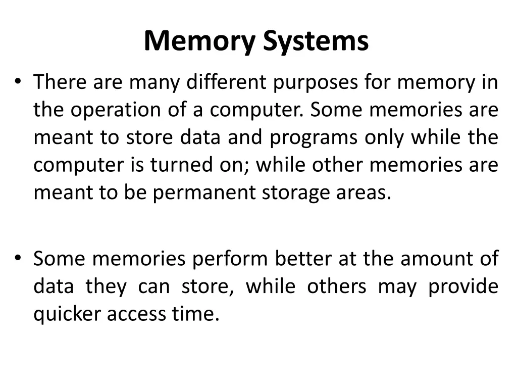 memory systems 1