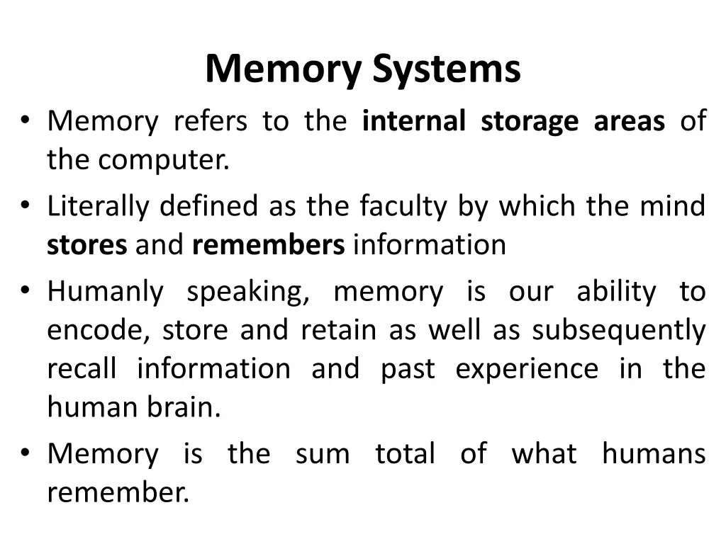 memory systems