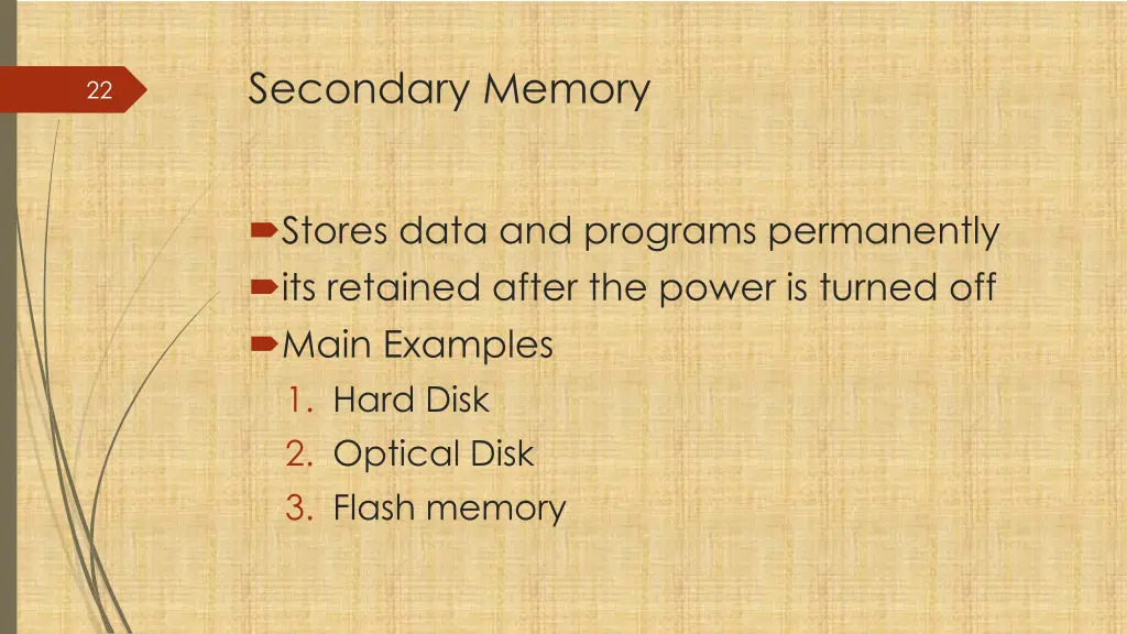 secondary memory