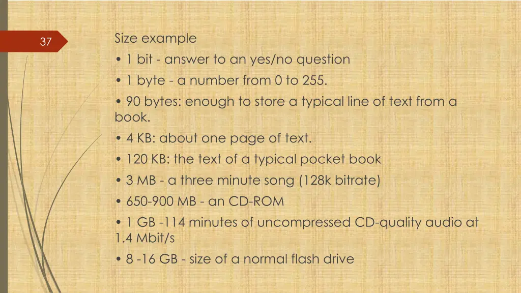 size example 1 bit answer to an yes no question