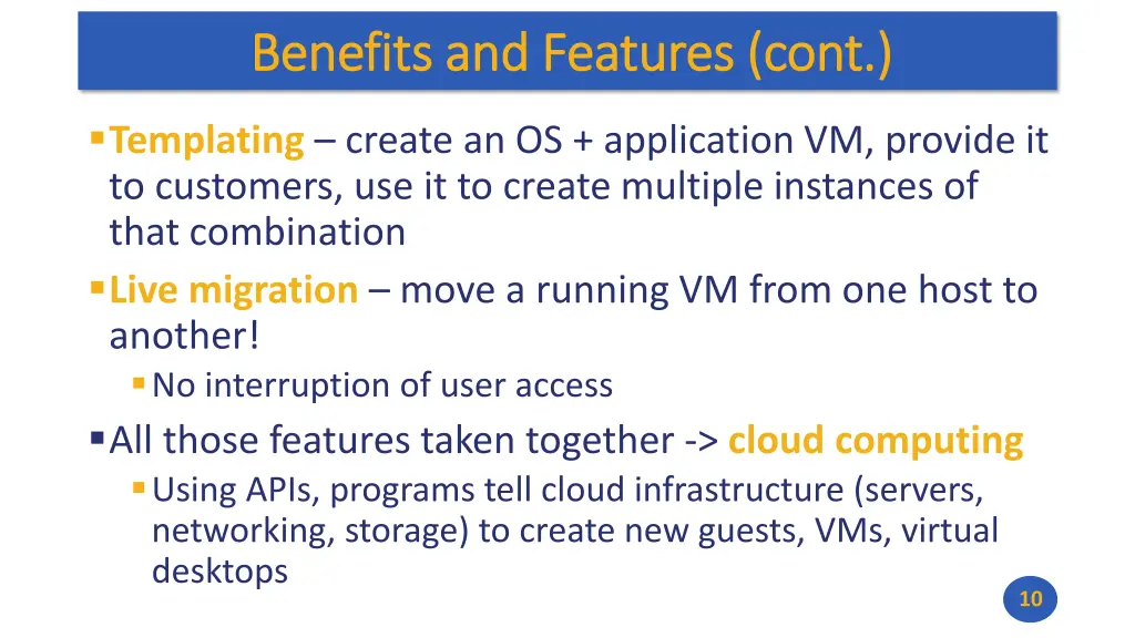 benefits and features cont benefits and features