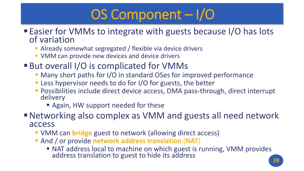 os component os component i o