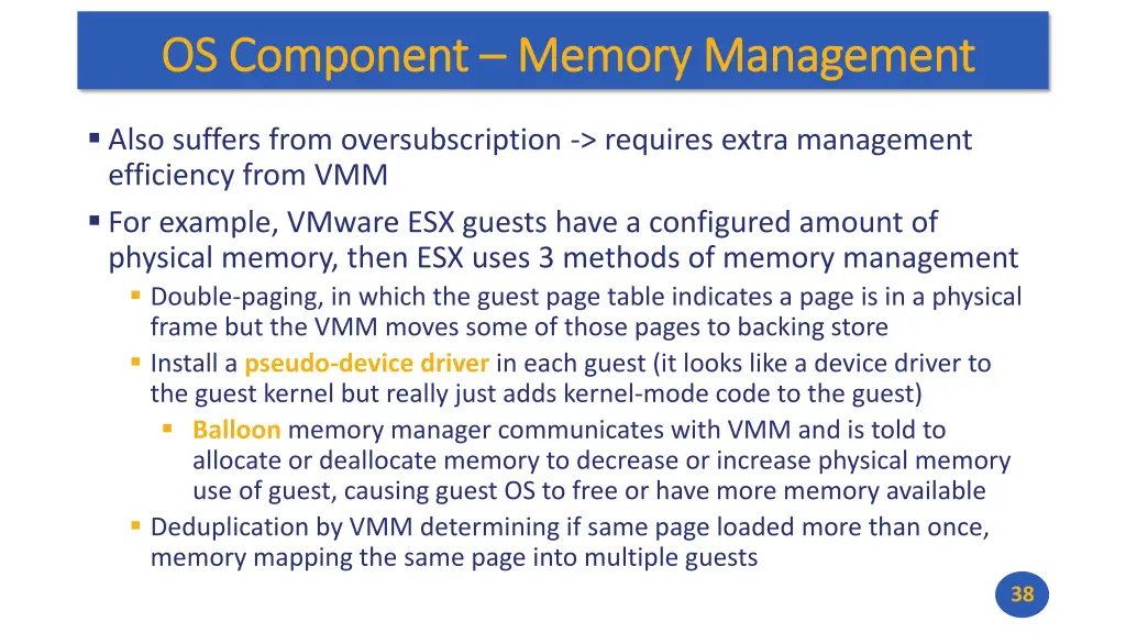 os component os component memory management